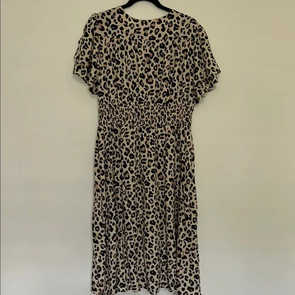 Cato Animal Print Blouse in Black and Tan - Picture 7 of 8